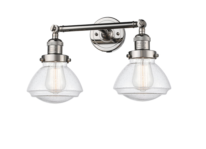 Innovations Franklin Restoration 208-PN-G324 Bath Vanity Light 18 in. wide - Polished Nickel
