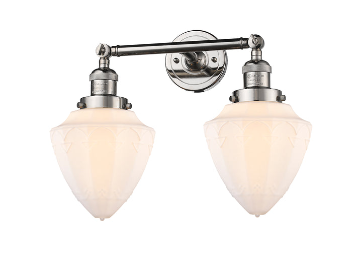 Innovations Franklin Restoration 208-PN-G661-7 Bath Vanity Light 18 in. wide - Polished Nickel