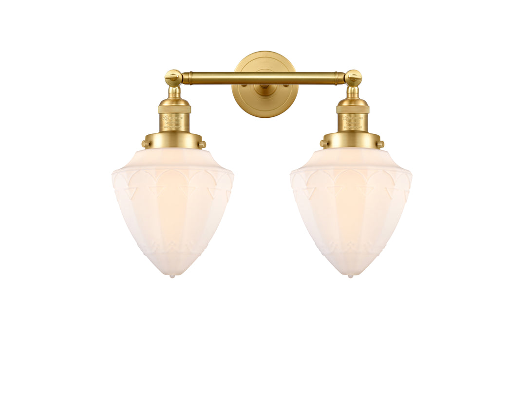 Innovations Franklin Restoration 208-SG-G661-7 Bath Vanity Light 18 in. wide - Satin Gold