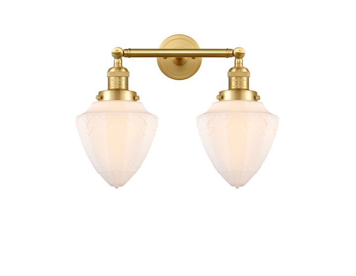 Innovations Franklin Restoration 208-SG-G661-7 Bath Vanity Light 18 in. wide - Satin Gold