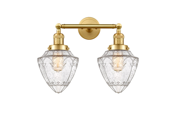 Innovations Franklin Restoration 208-SG-G664-7 Bath Vanity Light 18 in. wide - Satin Gold