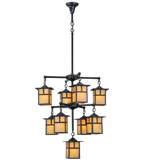 Meyda Tiffany Hyde Park 20814 Chandelier Light - Craftsman Brown
