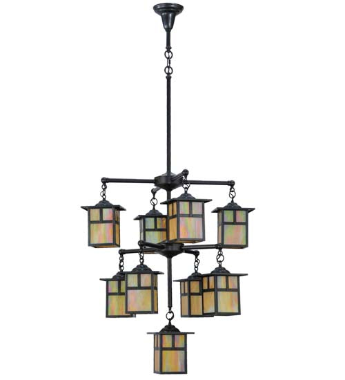 Meyda Tiffany Hyde Park 20814 Chandelier Light - Craftsman Brown