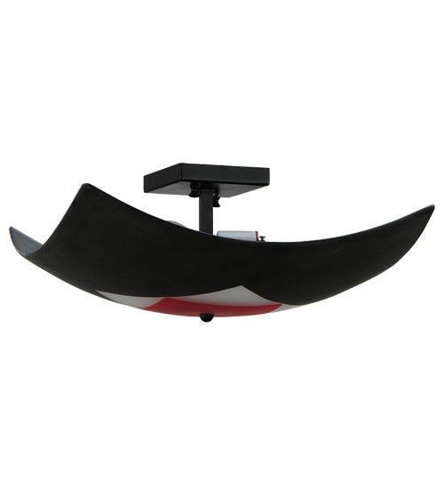 Meyda Tiffany Tucano 20843 Ceiling Light - Black/Clear/Red