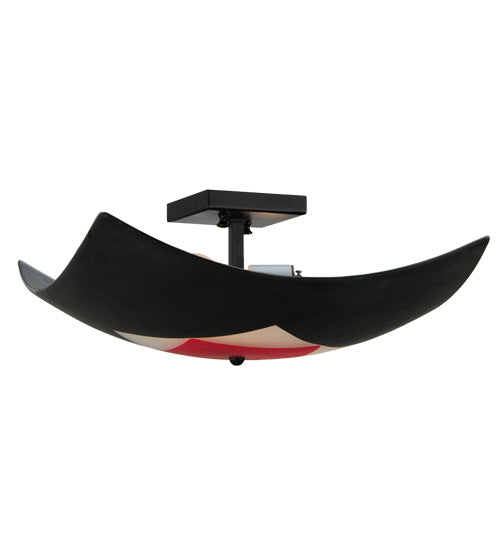 Meyda Tiffany Tucano 20843 Ceiling Light - Black/Clear/Red