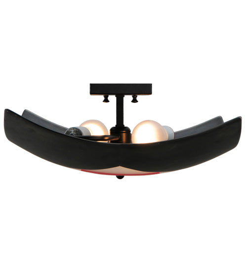 Meyda Tiffany Tucano 20843 Ceiling Light - Black/Clear/Red