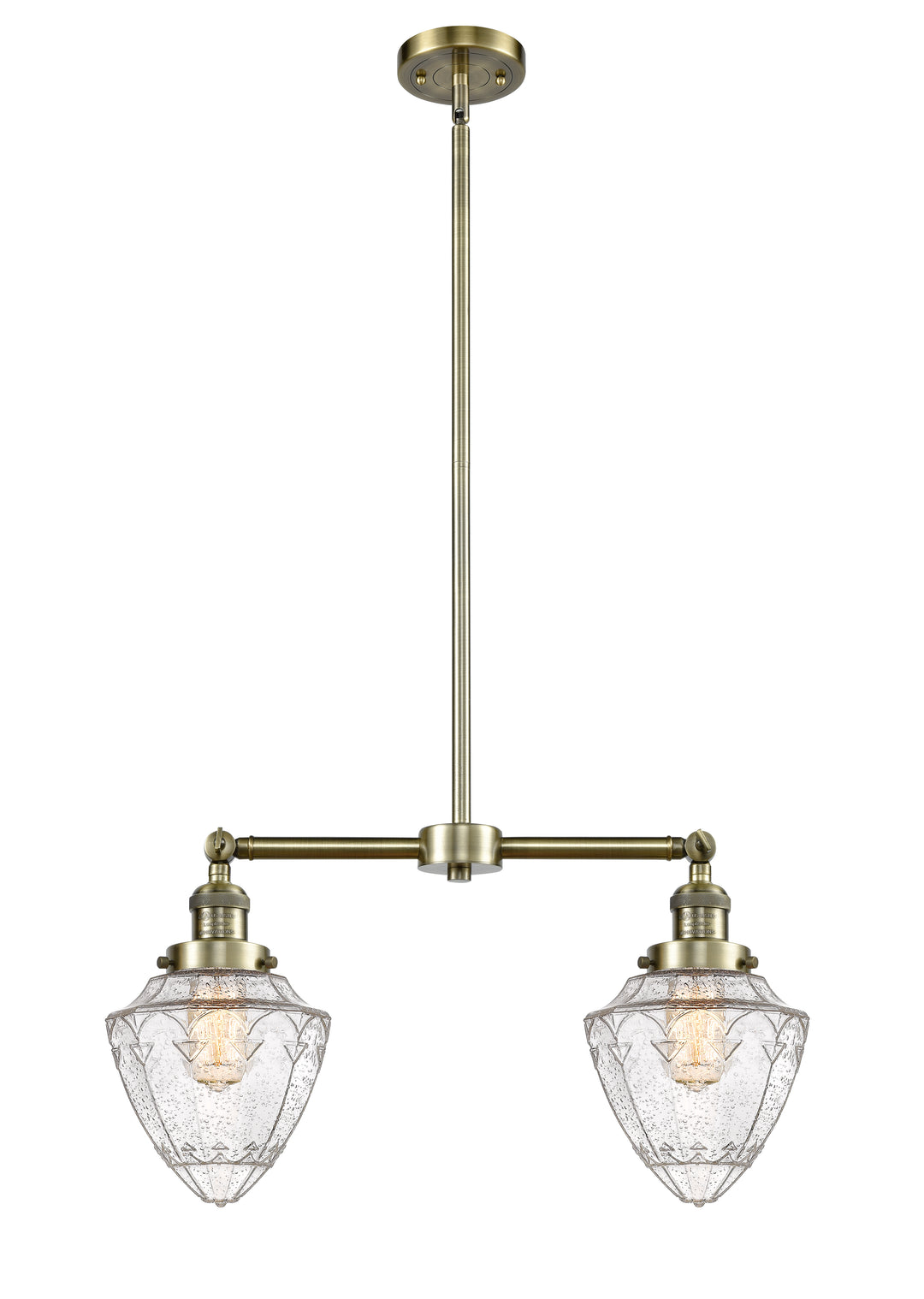 Innovations Franklin Restoration 209-AB-G664-7 Chandelier Light - Antique Brass