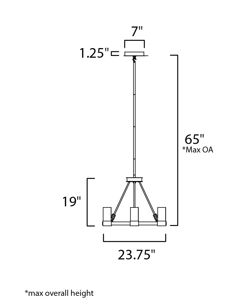 Maxim Sync 20907CLPC Chandelier Light - Polished Chrome