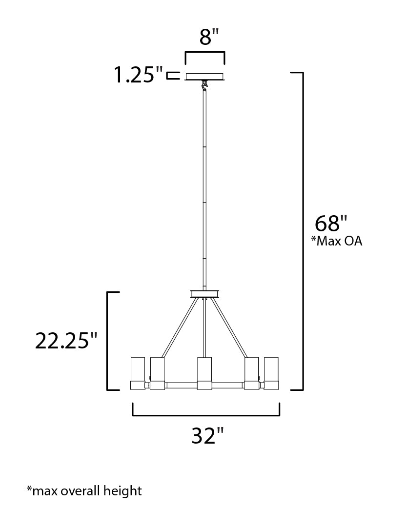 Maxim Sync 20909CLPC Chandelier Light - Polished Chrome