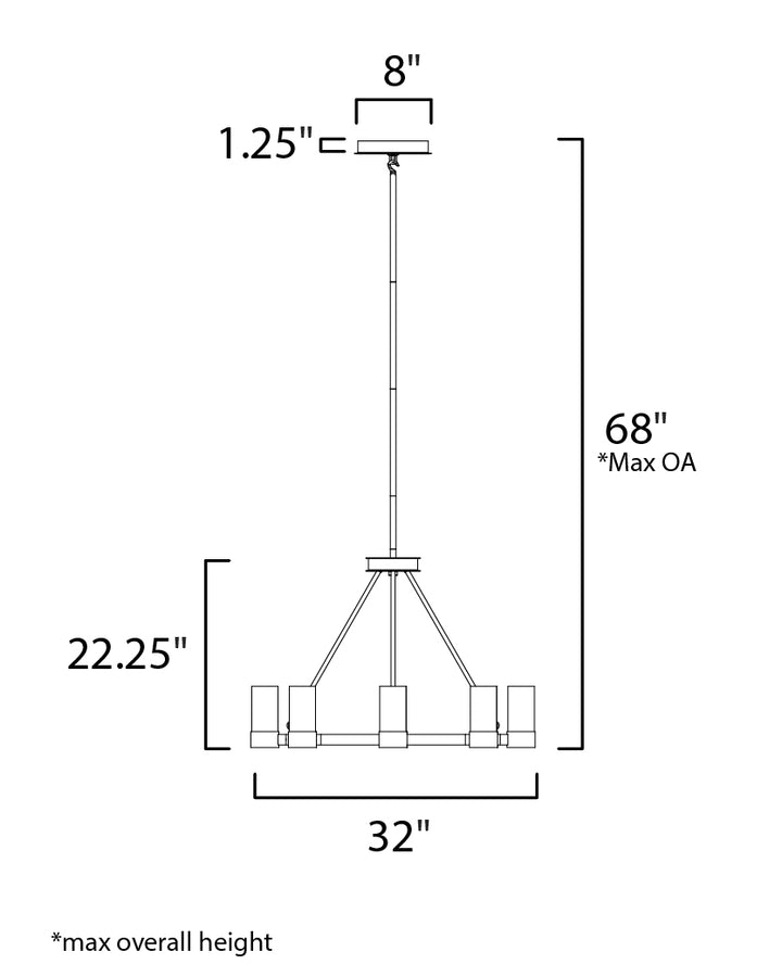 Maxim Sync 20909CLPC Chandelier Light - Polished Chrome