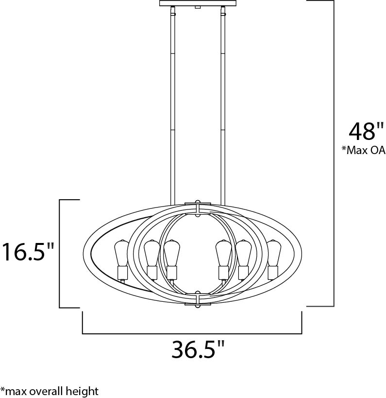 Maxim Bodega Bay 20915APAR Pendant Light - Anthracite