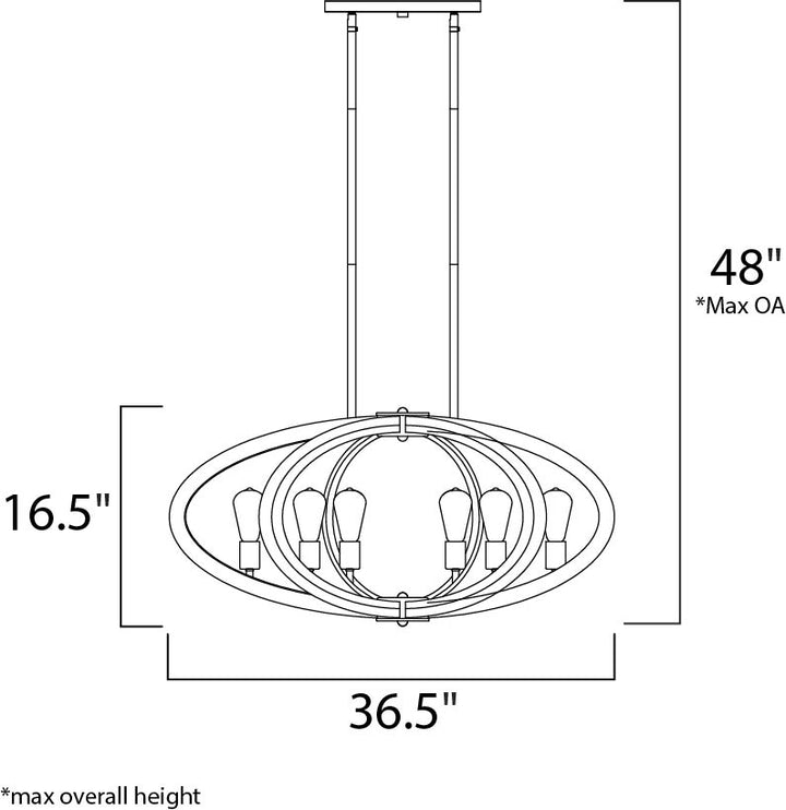 Maxim Bodega Bay 20915APAR Pendant Light - Anthracite