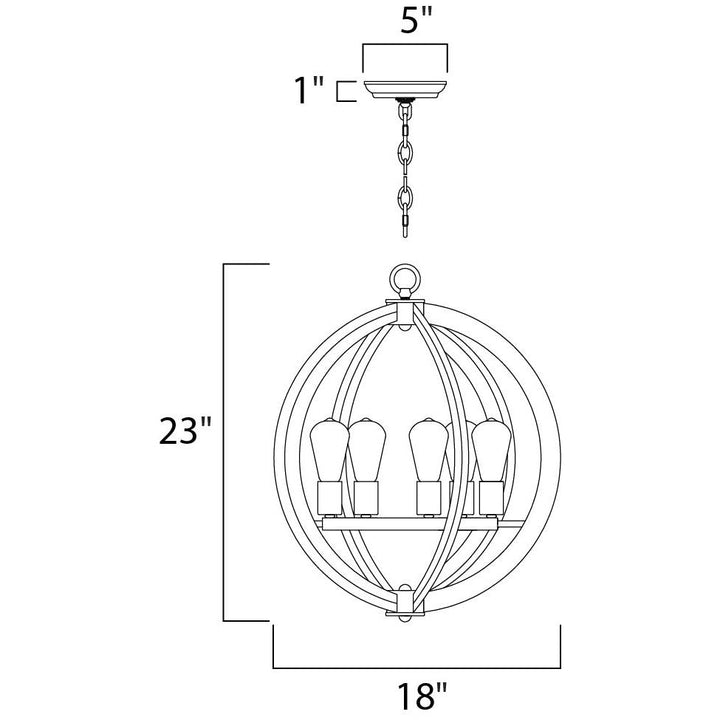 Maxim Bodega Bay 20917APAR/BUI Pendant Light - Anthracite
