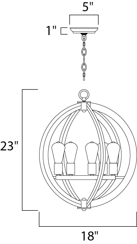 Maxim Bodega Bay 20917APAR/BUI Pendant Light - Anthracite