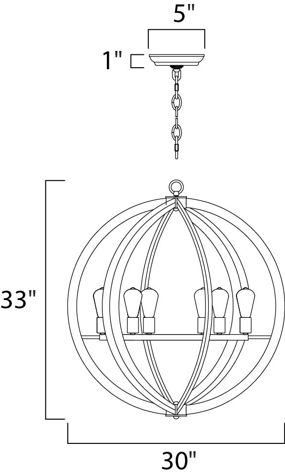 Maxim Bodega Bay 20918APAR/BUI Pendant Light - Anthracite