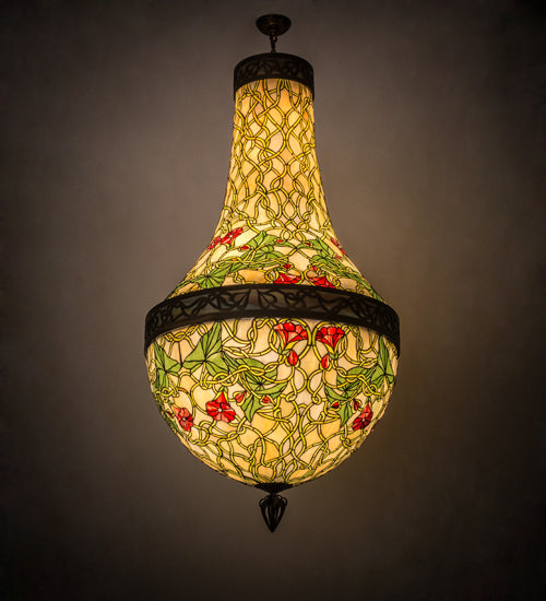 Meyda Tiffany Morning Glory 20998 Chandelier Light - Antique Copper,Verdigris