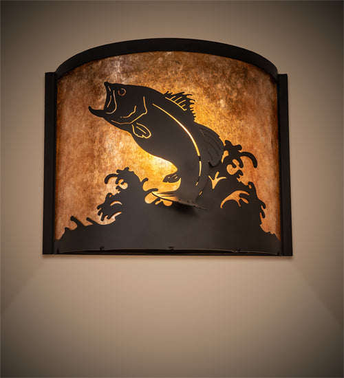 Meyda Tiffany Leaping Bass 210341 Wall Light - Oil Rubbed Bronze