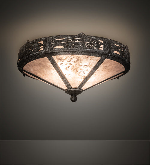 Meyda Tiffany Rainbow Trout 210574 Ceiling Light - Pewter
