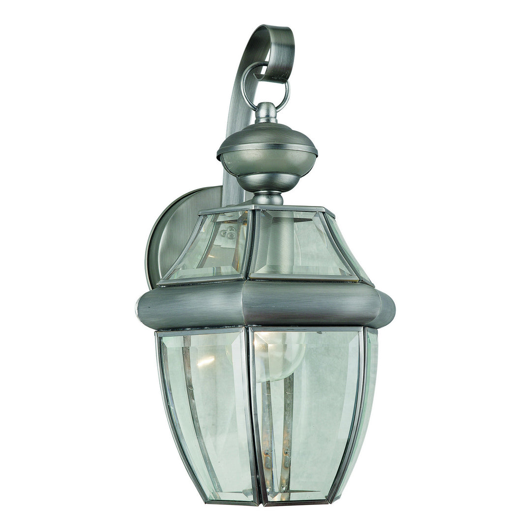 Forte Lighting 19007-01-54 Olde Nickel E One Light Outdoor Lantern Outdoor Pewter, Nickel, Silver