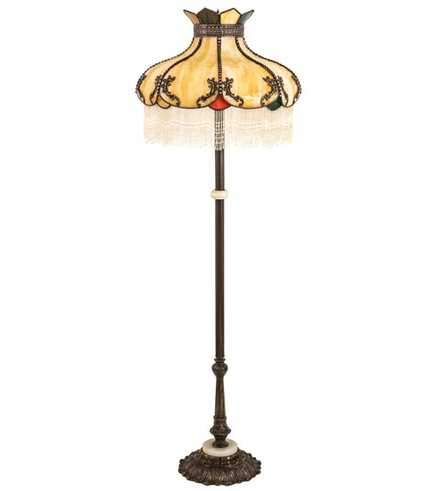 Meyda Tiffany Lighting 211273 Elizabeth Three Light Floor Lamp Lamp Brass - Antique