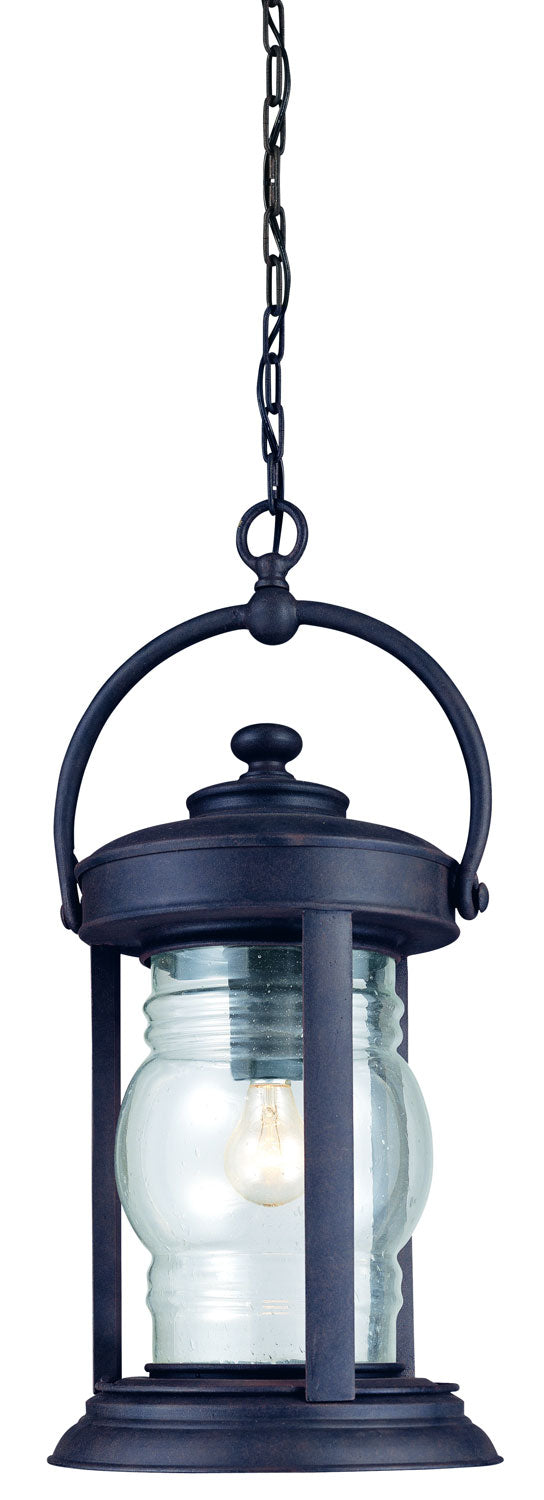 Troy Lighting F1418NR Station Square One Light Hanging Lantern Outdoor Bronze / Dark