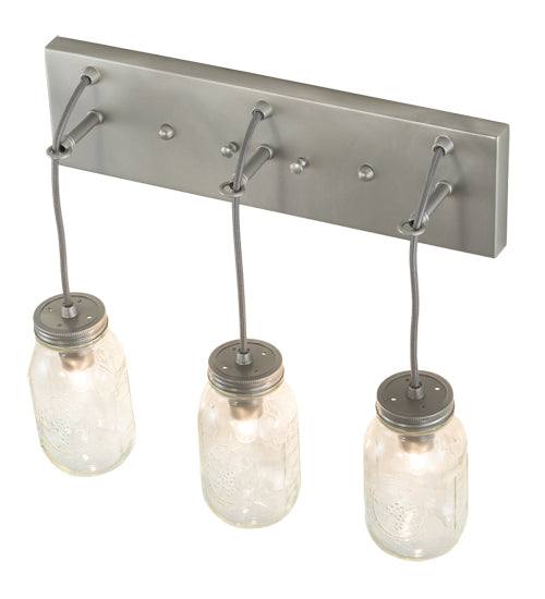 Meyda Tiffany Mason Jar 211772 Bath Vanity Light 18 in. wide - Nickel