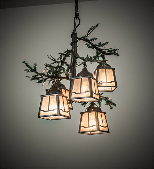 Meyda Tiffany Pine Branch 211883 Chandelier Light - Timeless Bronze