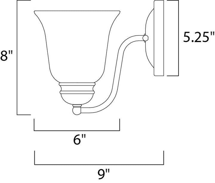 Maxim Basix 2120FTSN Wall Sconce Light - Satin Nickel