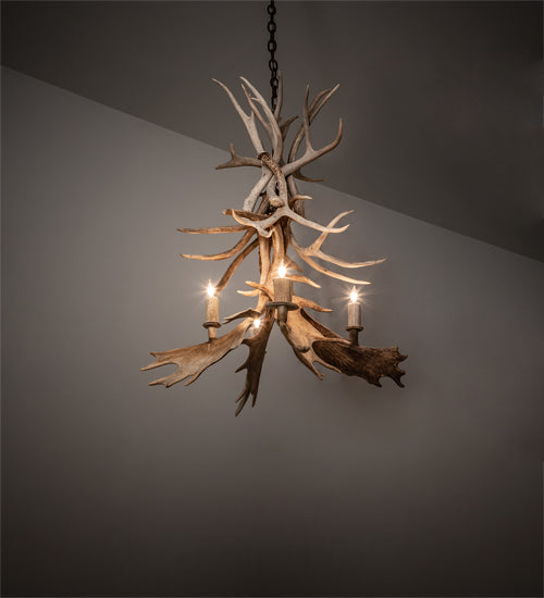 Meyda Tiffany Antlers 212272 Chandelier Light - Mahogany Bronze