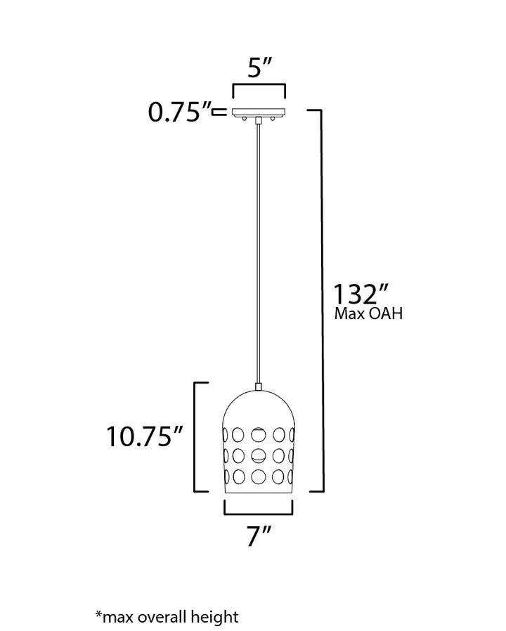 Maxim Dottie 21242WTBK Pendant Light - Black