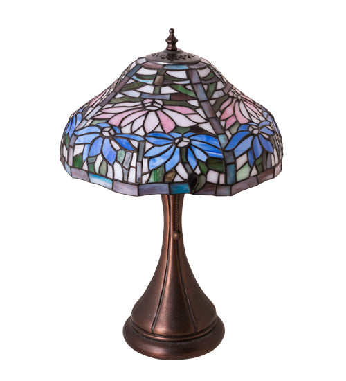 Meyda Tiffany Lighting 212674 Poinsettia One Light Accent Lamp Lamp Bronze / Dark