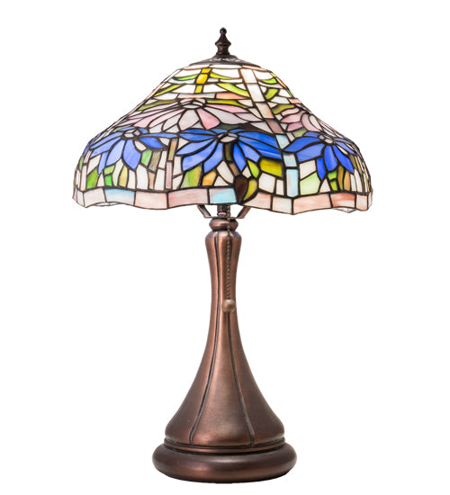 Meyda Tiffany Lighting 212674 Poinsettia One Light Accent Lamp Lamp Bronze / Dark