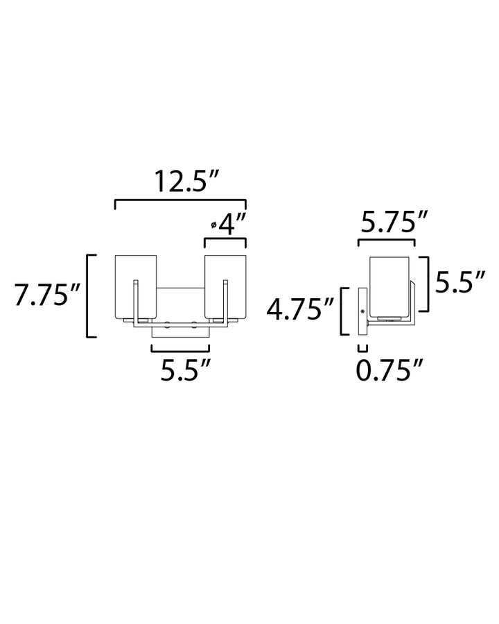 Maxim Dart 21282SWSN Bath Vanity Light 13 in. wide - Satin Nickel