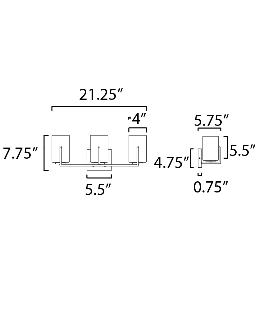 Maxim Dart 21283SWSN Bath Vanity Light 22 in. wide - Satin Nickel