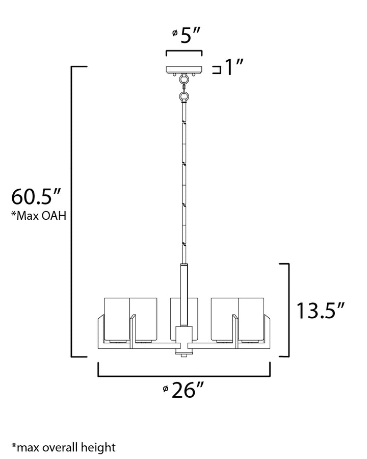 Maxim Dart 21286SWSBR Chandelier Light - Satin Brass