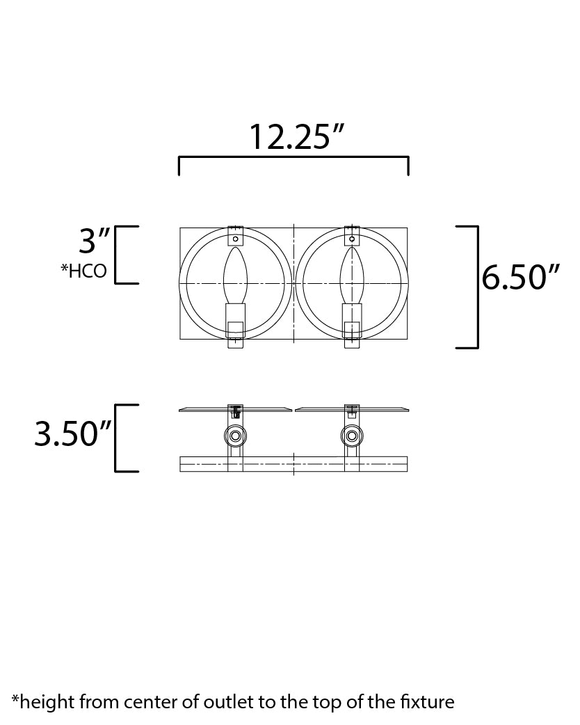 Maxim Looking Glass 21292CLPC Bath Vanity Light 13 in. wide - Polished Chrome