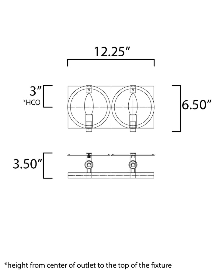 Maxim Looking Glass 21292CLPC Bath Vanity Light 13 in. wide - Polished Chrome