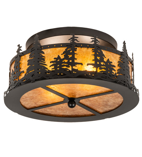 Meyda Tiffany Tall Pines 213426 Ceiling Light - Wrought Iron