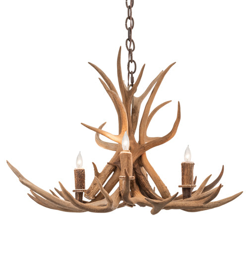 Meyda Tiffany Antlers 213675 Chandelier Light - Nickel