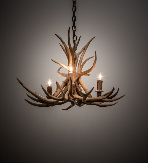 Meyda Tiffany Antlers 213675 Chandelier Light - Nickel