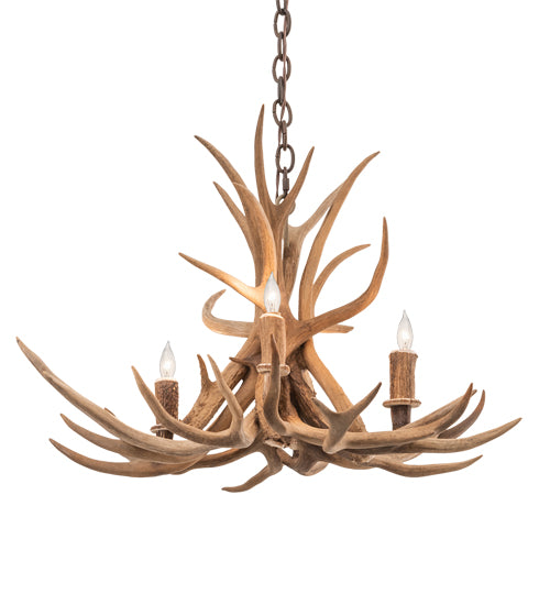 Meyda Tiffany Antlers 213675 Chandelier Light - Nickel