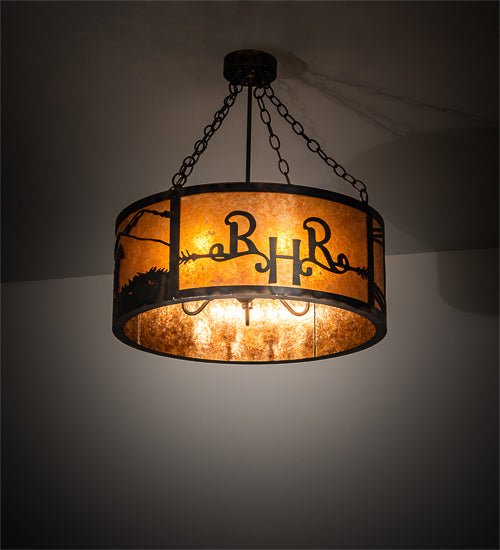 Meyda Tiffany Ridin Hy Personalized 213957 Chandelier Light - Antique Copper,Burnished