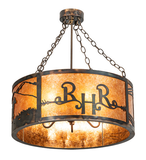 Meyda Tiffany Ridin Hy Personalized 213957 Chandelier Light - Antique Copper,Burnished