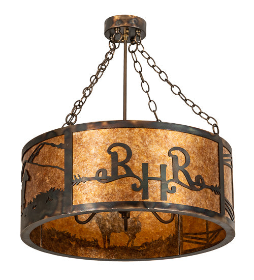 Meyda Tiffany Ridin Hy Personalized 213957 Chandelier Light - Antique Copper,Burnished