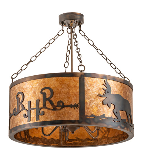 Meyda Tiffany Ridin Hy Personalized 213958 Ceiling Light - Antique Copper,Burnished