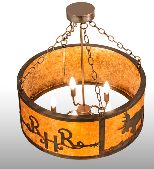 Meyda Tiffany Ridin Hy Personalized 213958 Ceiling Light - Antique Copper,Burnished