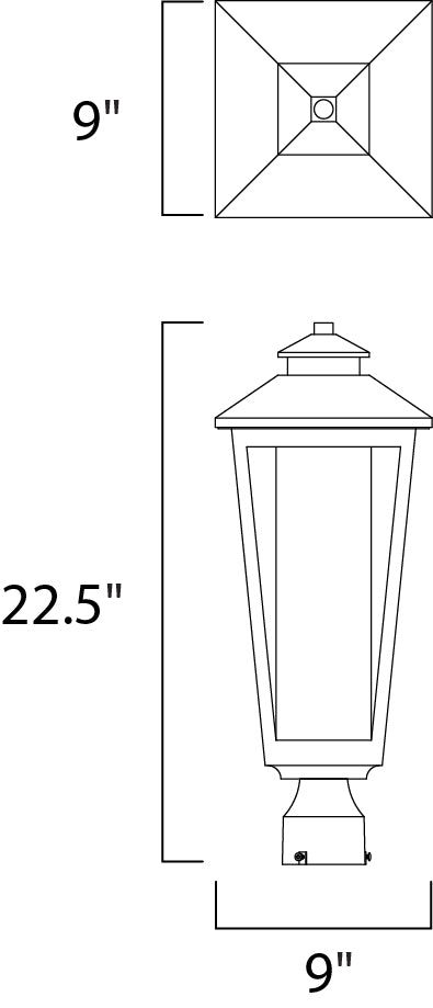 Maxim Lighting 2140CLFTAT  Aberdeen Outdoor Artesian Bronze