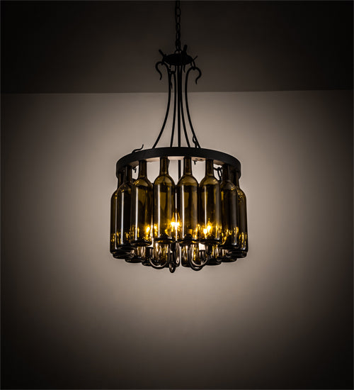 Meyda Tiffany Tuscan Vineyard 214047 Chandelier Light - Mahogany Bronze