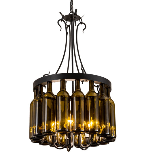Meyda Tiffany Tuscan Vineyard 214047 Chandelier Light - Mahogany Bronze