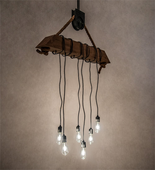 Meyda Tiffany Wood Beam 214186 Pendant Light - Natural Wood